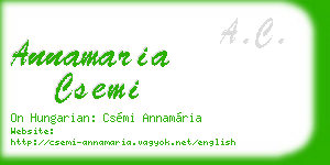 annamaria csemi business card
